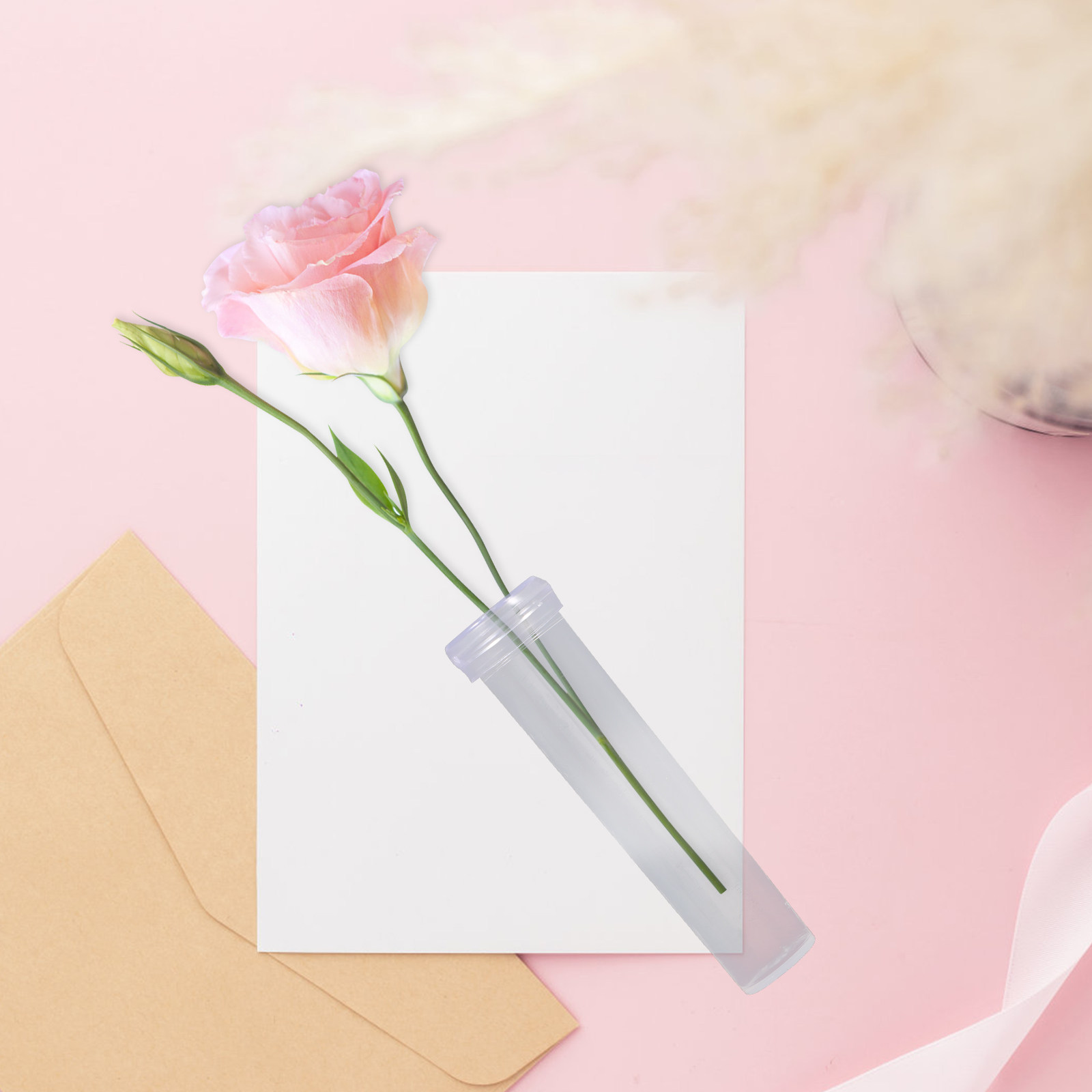 Longs Florist Supply - 50 Stück Blumen-Nährstoffröhren, umweltfreundliche, transparente Blumenwasserröhren