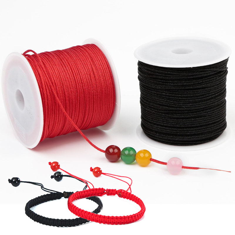 Ribbon Wired Satin - 50 mt/rolle 0,8mm Nylon Faden Schnur