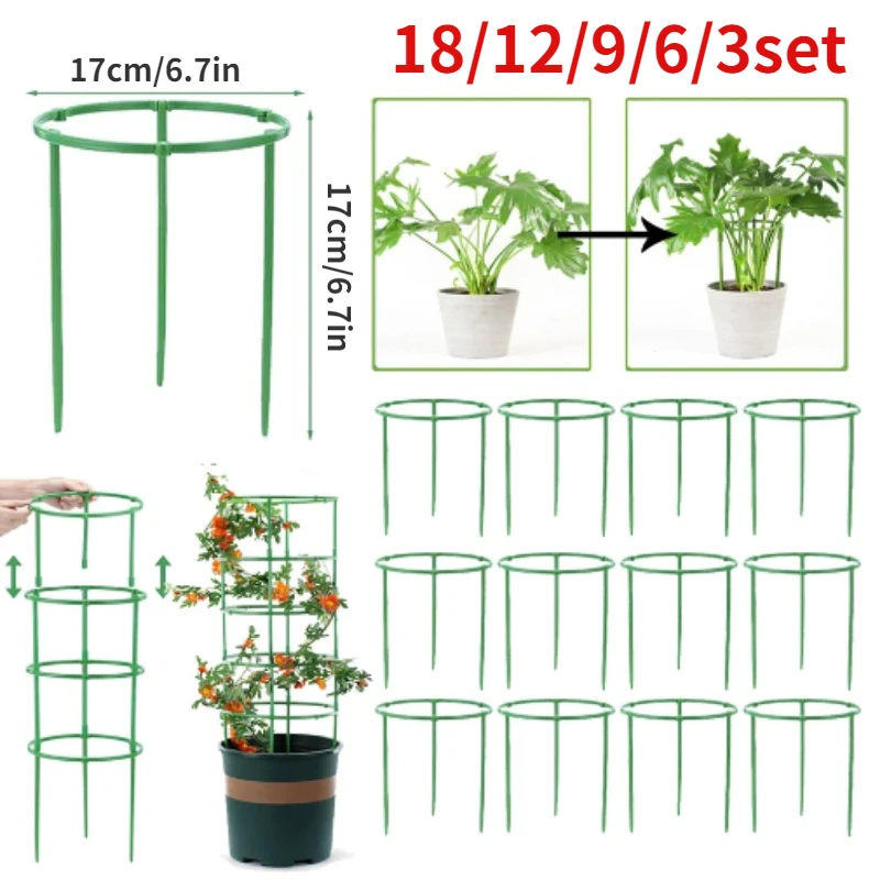 Florist Supp - Tomatenkäfige, Spalier, Kunststoffsäule, Weinreben, Pflanzenhalterung, Topfblumen,