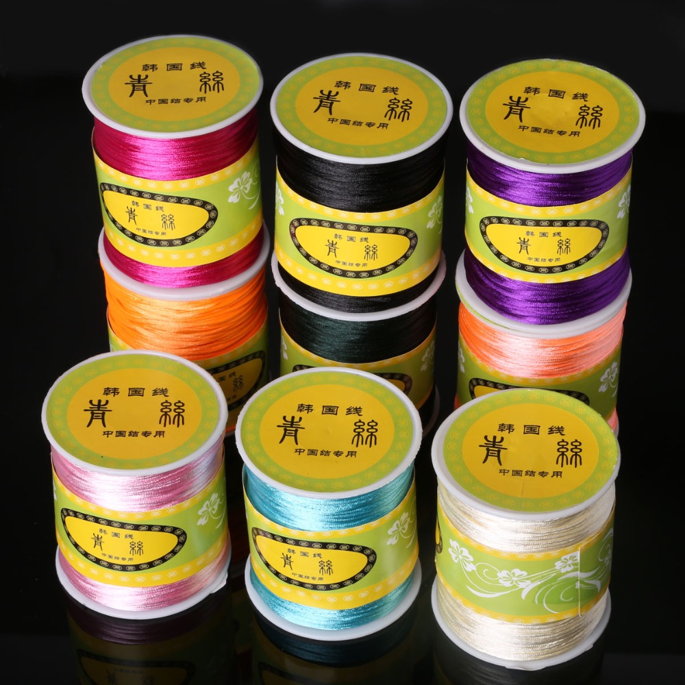 Ribbon Wired Satin - 1,5mm 70M/Rolle Nylonschnur Satin-Geflochtene Schnur in