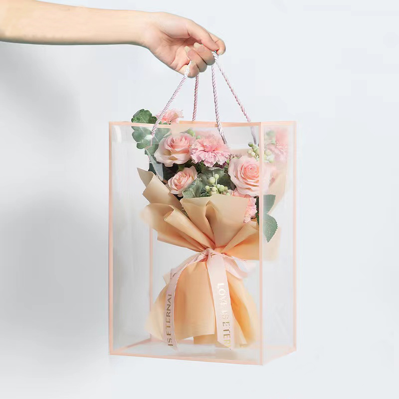 Longs Florist Supply - Transparent Tote Bag Flower Bouquet Packaging