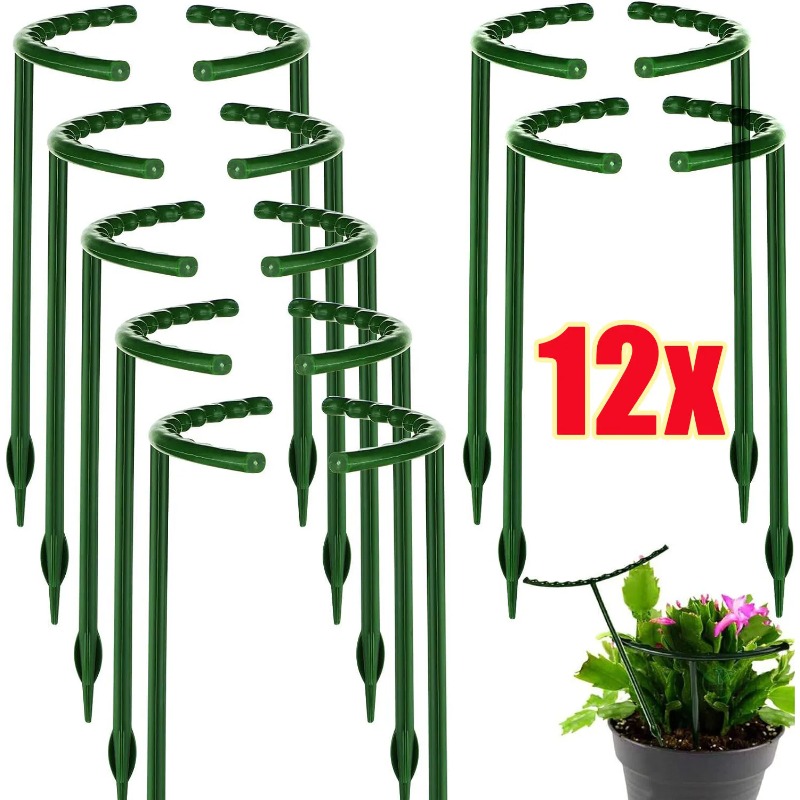 Florist Supp - Kunststoff-Pflanzenstützring, Obstgarten- und Gartenstützpfahlständer für Blumengewächshäuser,