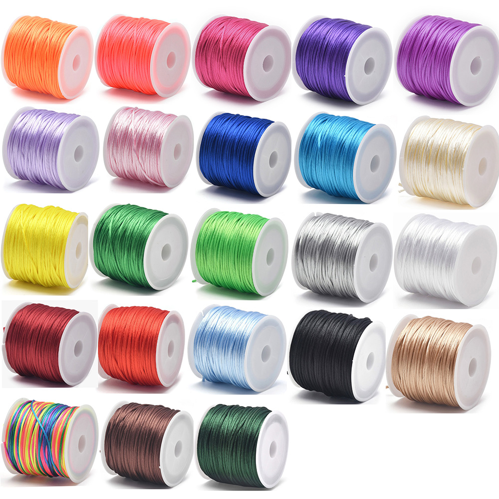 Ribbon Wired Satin - 1,5 mm Crafts Satin-Rattail-Schnur aus Nylon