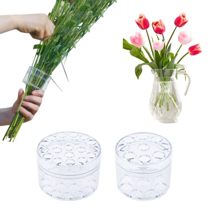 Florist Supp - Spiralstielhalter, robuster, durchsichtiger Blumenarrangement-Halter, DIY-Blumenkunst-Zubehör, Tischdekoration