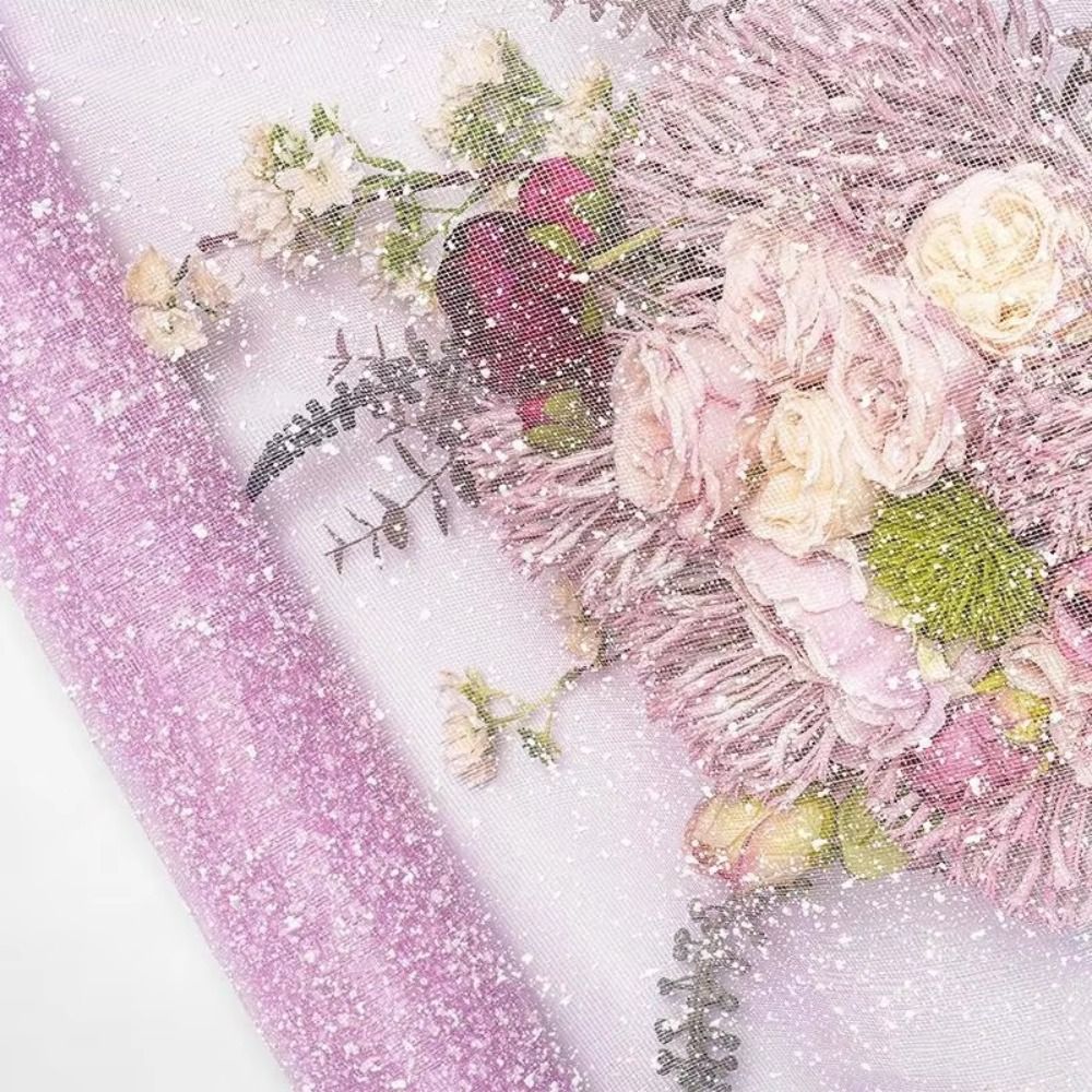 Florist Supply Paper - Schneeflocken-Geschenkpapier mit frischen Blumen, 50 cm