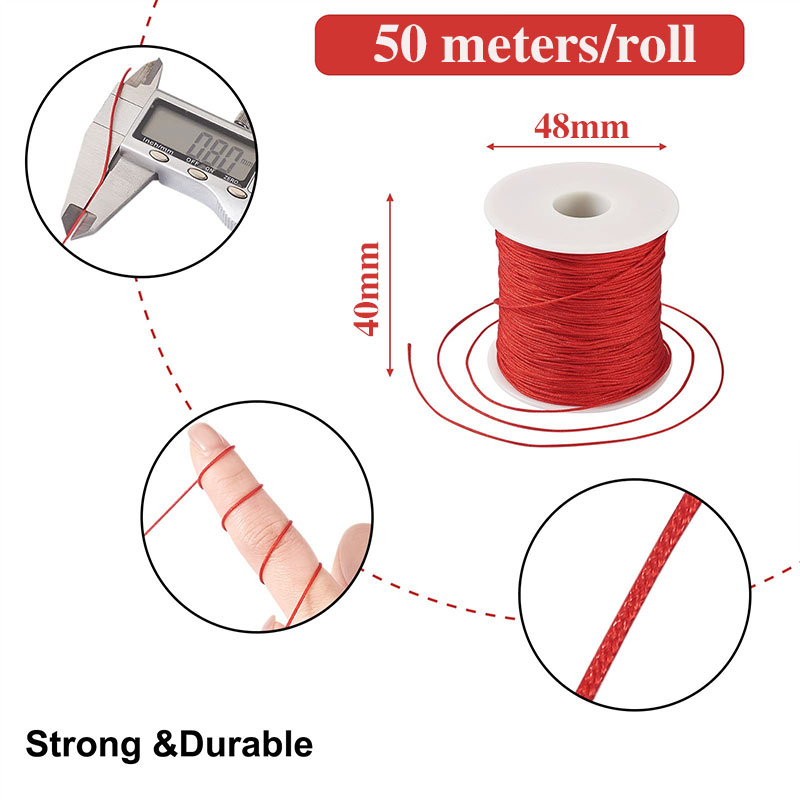 50 mt/rolle 0,8mm Nylon Faden  – Ribbon Wired Satin Bewertung und Preis