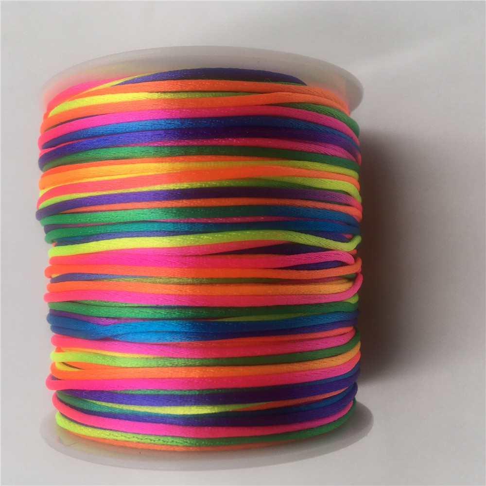 1MM 50meter Regenbogen Macrame – Ribbon Wired Satin Bewertung und Preis