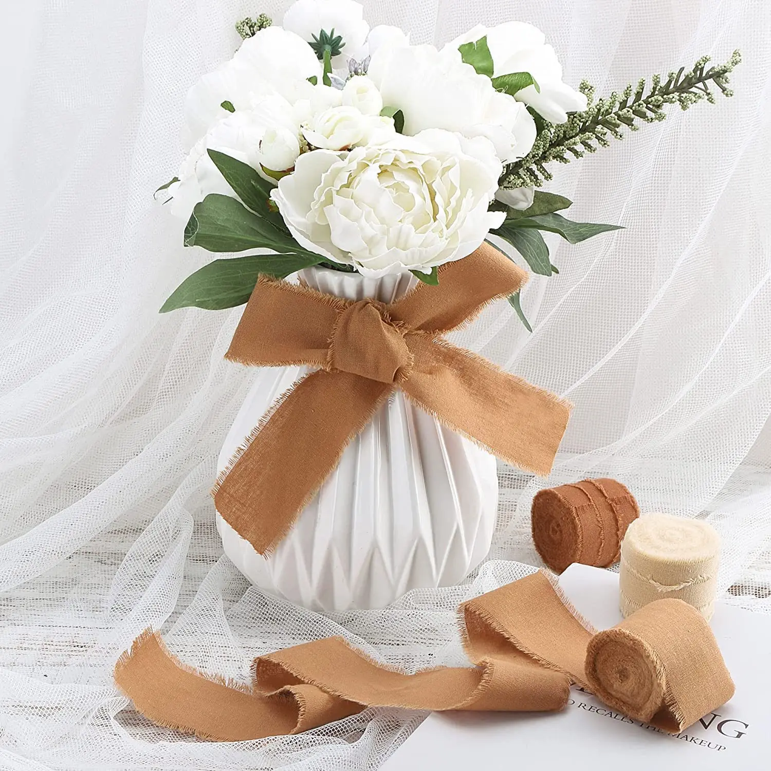 5 m/Rolle ausgefranstes Seiden – Ribbon Organza Roll Bewertung und Preis