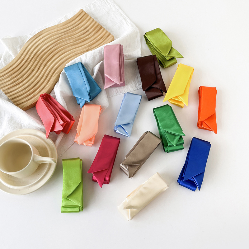 4 x 100 cm schmaler Schal aus  – Ribbon Wired Satin Bewertung und Preis
